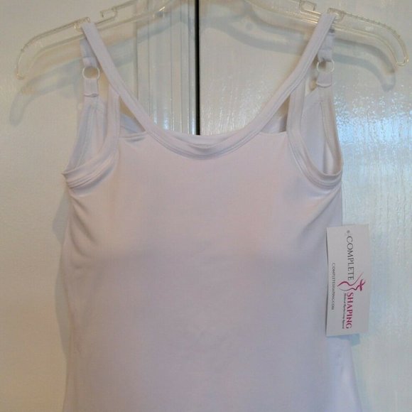 Mastectomy Camisole with Integrated Prosthetics, Small w B Cup, NWT, White, Cut- - Picture 2 of 8
